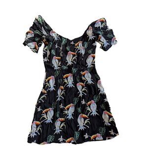 & Other Stories pelican print dress size US 4